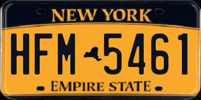 NY license plate HFM5461