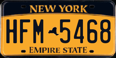 NY license plate HFM5468