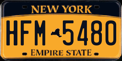 NY license plate HFM5480
