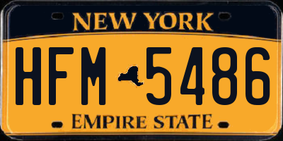 NY license plate HFM5486