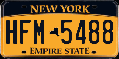 NY license plate HFM5488