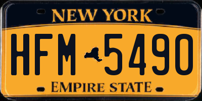 NY license plate HFM5490