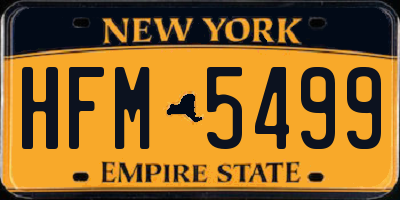 NY license plate HFM5499