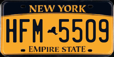 NY license plate HFM5509