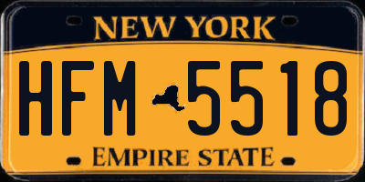 NY license plate HFM5518