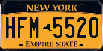 NY license plate HFM5520