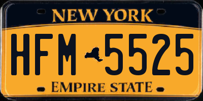 NY license plate HFM5525