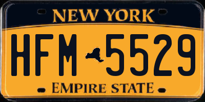 NY license plate HFM5529