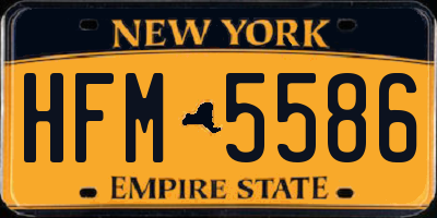 NY license plate HFM5586
