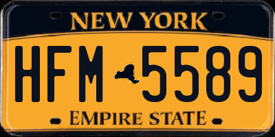 NY license plate HFM5589