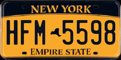 NY license plate HFM5598