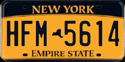 NY license plate HFM5614