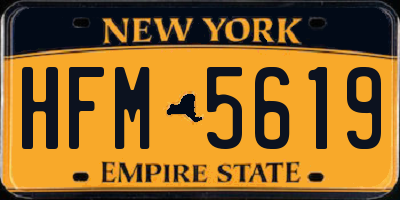 NY license plate HFM5619