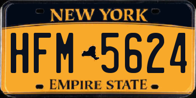 NY license plate HFM5624
