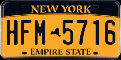 NY license plate HFM5716