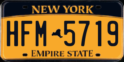 NY license plate HFM5719