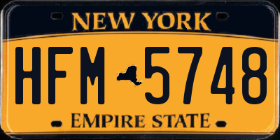 NY license plate HFM5748