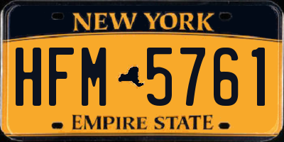 NY license plate HFM5761