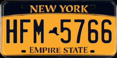 NY license plate HFM5766