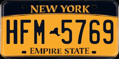 NY license plate HFM5769