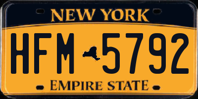 NY license plate HFM5792