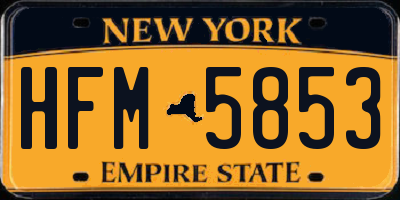NY license plate HFM5853