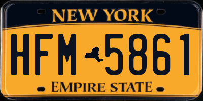 NY license plate HFM5861