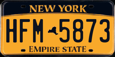 NY license plate HFM5873