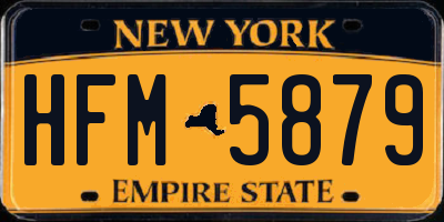 NY license plate HFM5879