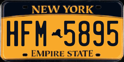 NY license plate HFM5895
