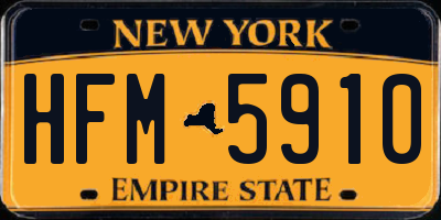 NY license plate HFM5910