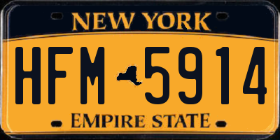 NY license plate HFM5914