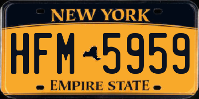 NY license plate HFM5959