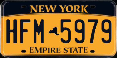 NY license plate HFM5979