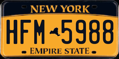 NY license plate HFM5988