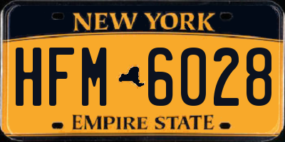 NY license plate HFM6028