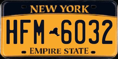 NY license plate HFM6032