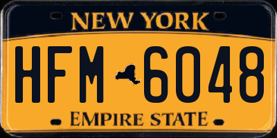 NY license plate HFM6048