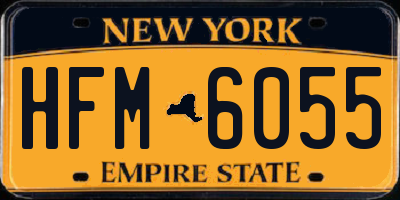 NY license plate HFM6055