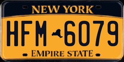 NY license plate HFM6079