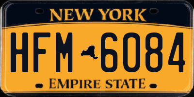 NY license plate HFM6084