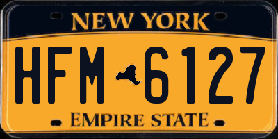 NY license plate HFM6127