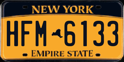 NY license plate HFM6133