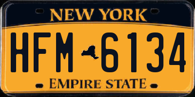 NY license plate HFM6134