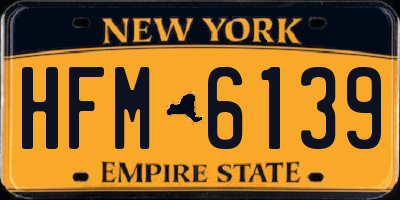 NY license plate HFM6139