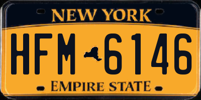 NY license plate HFM6146