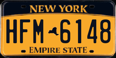 NY license plate HFM6148