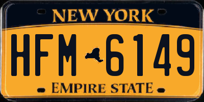NY license plate HFM6149