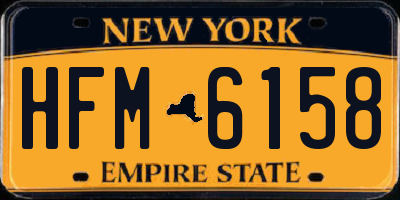 NY license plate HFM6158