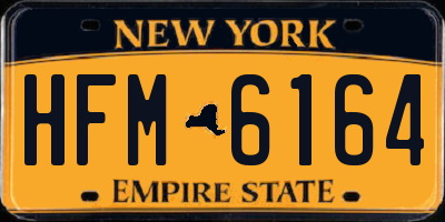 NY license plate HFM6164